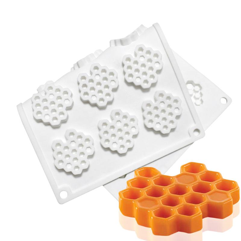Honeycomb Silicone Mould Chocolate Mould DIY French Pastry Lace Decoration Mesh Mousse Cake Mold Platter Fondant Lace Cushion