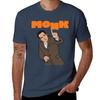 Mr Monk And The Uneven Letter Tshirt Vintage Print Crew Neck Tee