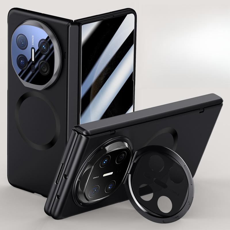 This Matte Folding Magnetic Lens Holder Hinge Anti-drop Simple Case Is Suitable for Huawei MateX6 Phone Case and Film
