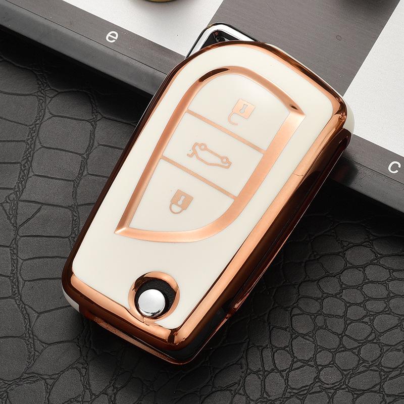 Toyota Key Case for RAV4, Camry, Levin, Corolla, Highlander, Crown - High-End Shell and Buckle