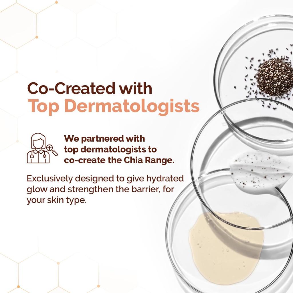 Mamaearth Chia Calming Moisturizer For Sensitive Dry Skin 80g | Hydrating Cream With Ceramides | Fragrance Free 24H Lightweight Nourishment