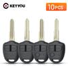 KEYYOU 10Pcs Car Remote Key Shell For Mitsubishi Lancer EX Evolution Grandis Outlander Triton Pajero ASX 2/3BNT Right Left Blade