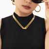 Modern V Neck Collar Jewelry Architectural Styles Stainless Steel Chain For Sensitive Skin