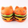 Koci Hamburger Squishy Zabawka z Powolnym Odbiciem Miękki Materiał PU Do Redukcji Stresu i Jako Prezent