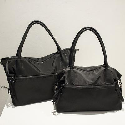 Unisex Large-capacity Solid Color Handbag, Simple Oxford Cloth Soft-sided Tote Bag, New Shoulder Bag Bag.