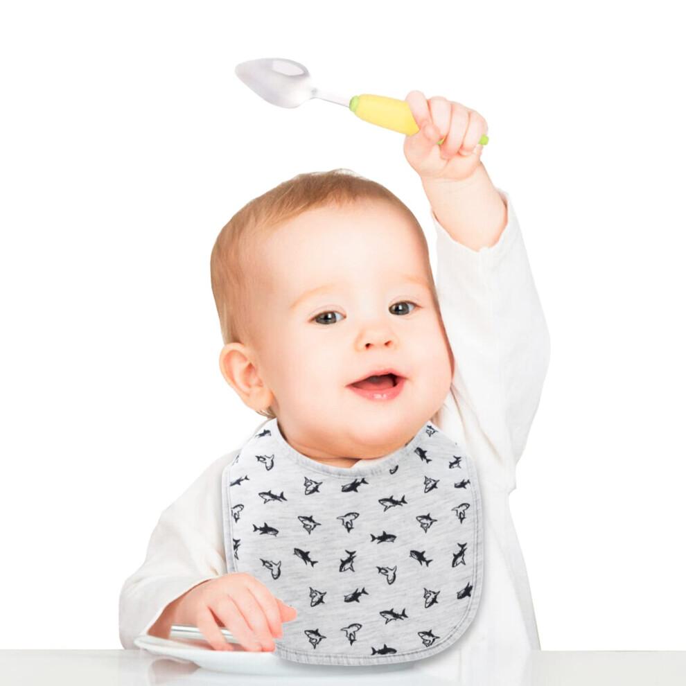 Hakochia Waterproof Baby Bibs for Boys and Girls, Soft and Absorbent 4-Layer Cotton Baby Bandana Bibs With Adjustable Snaps for Infants Newborn Feedi