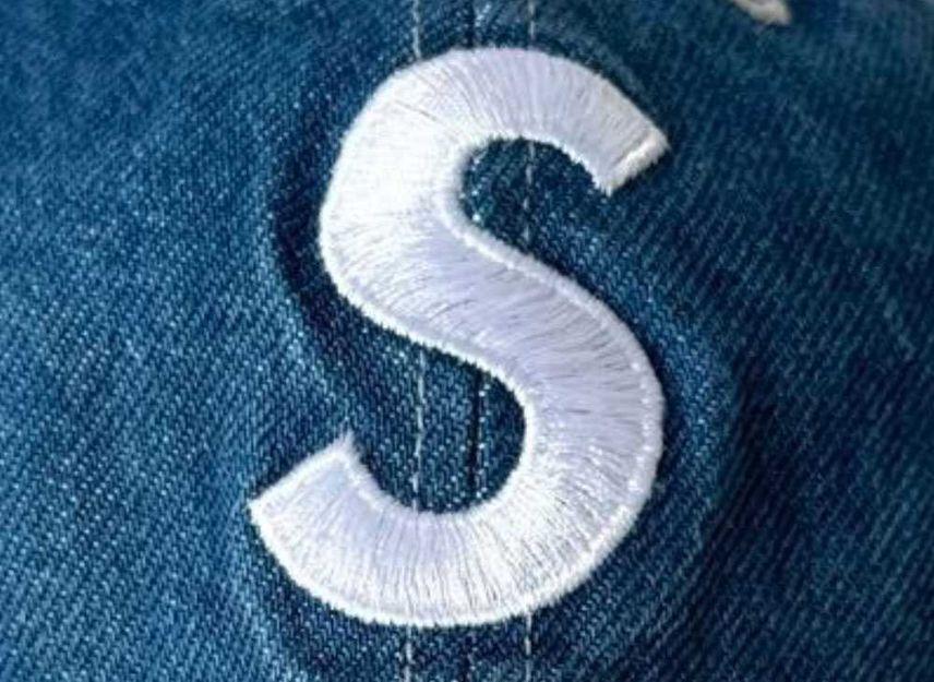 Supreme 2-Tone S Logo 6-Panel Washed Denim