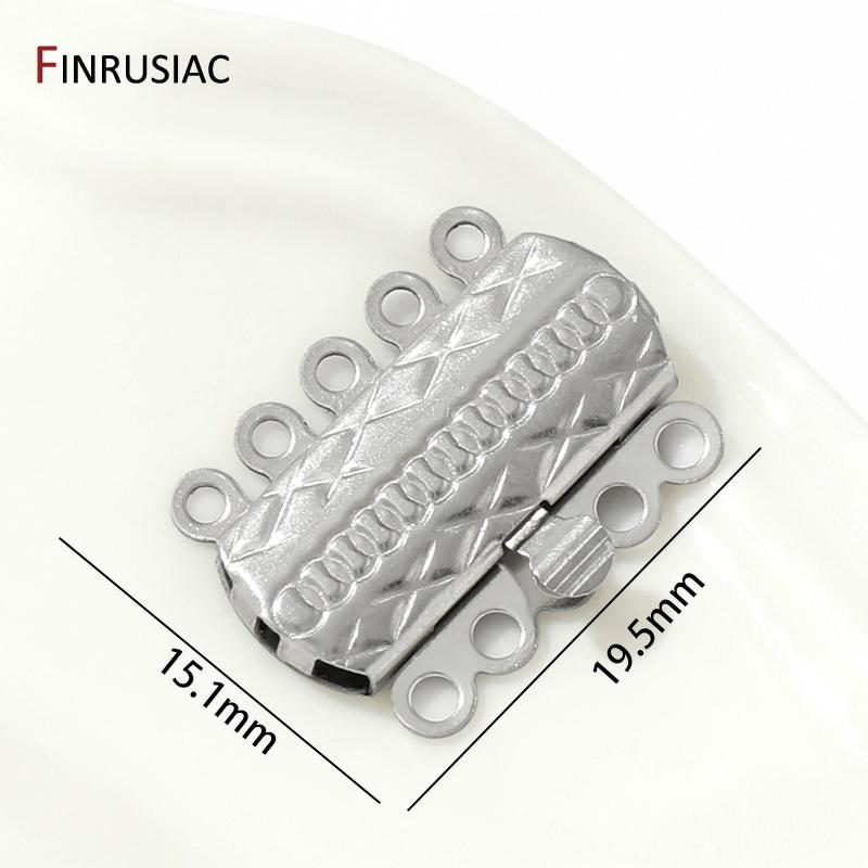 5/10 шт. Застежки для многослойных ожерелий из нержавеющей стали, Соединители для подвесок, Аксессуары для изготовления серег, ожерелий, браслетов своими руками 5 pieces