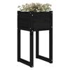 Vidaxl Donice, 2 Szt., Czarny, 40X40X81 Cm, Lite Drewno Sosnowe
