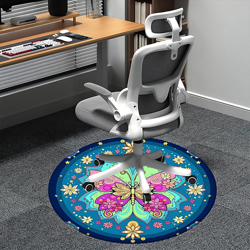 

Colorful Butterfly Office Carpet Chair Mats, Home Decor, Office Carpet, Gift for Any Room1118153a 80cm by 80cm
