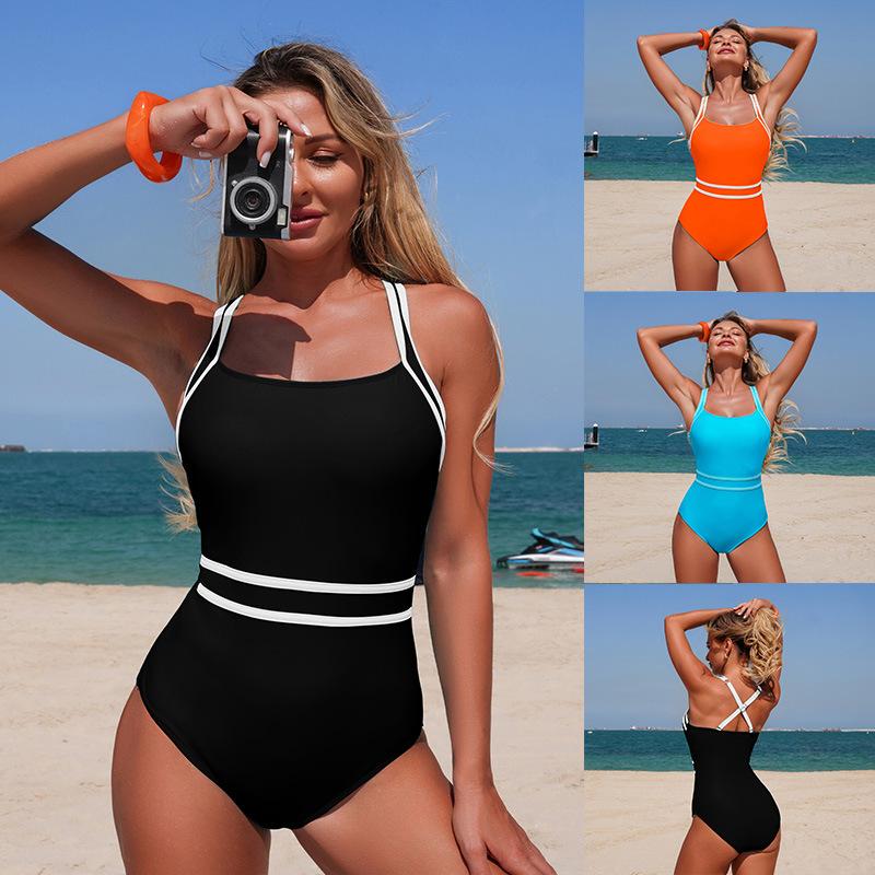 Women's Swimwear New One-piece Swimsuit Sports Style Ready-made Swimwear