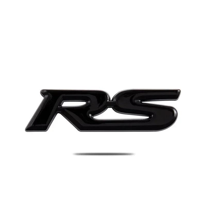 Metalowe Emblematy Logo RS 3D Naklejka na Błotnik Tylny Bagażnik Dla FIT Jazz Civic HRV Jade Emblemat na Gril Przedni Akcesoria Samochodowe