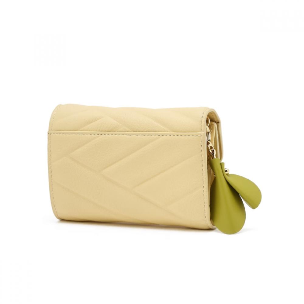 Daks Yellow Dd Logo Leather Wallet Dcwa6e785y2