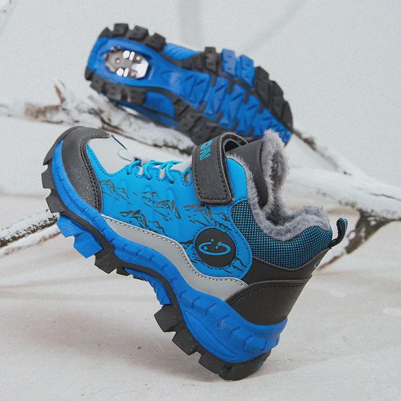 Popular Boys' Snow Boots with Thick Velvet Lining - Warm, Durable, and Ideal for Outdoor Winter Sports