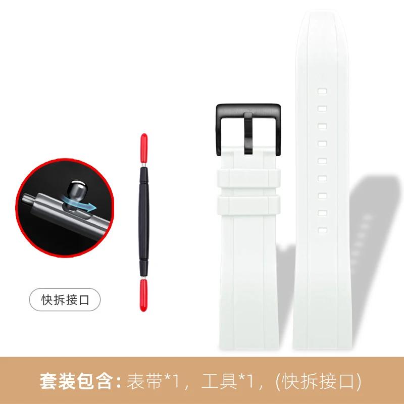 Für Seiko PROSPEX Panda Chronograph SSC813P1/SSC909P1/SSC817P1 Silikon-Gummi-Uhrenarmband – 20mm Weiches Wasserdichtes Armband für Herren