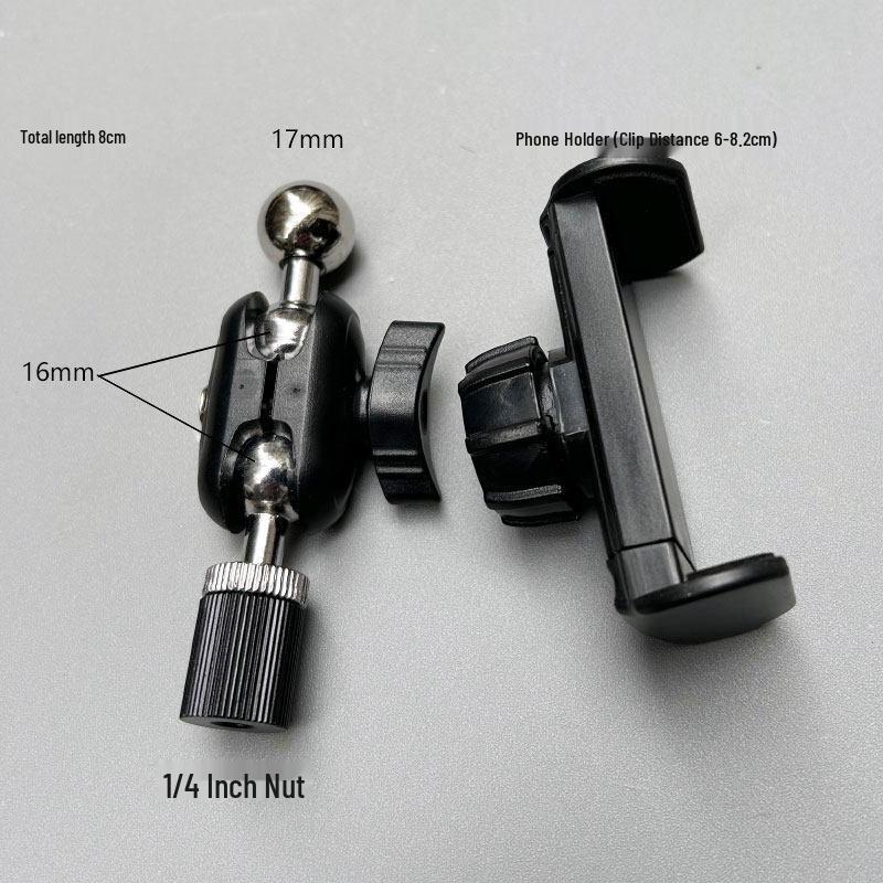 360° Rotating Phone Clip Holder with Universal Ball Head for Tripods