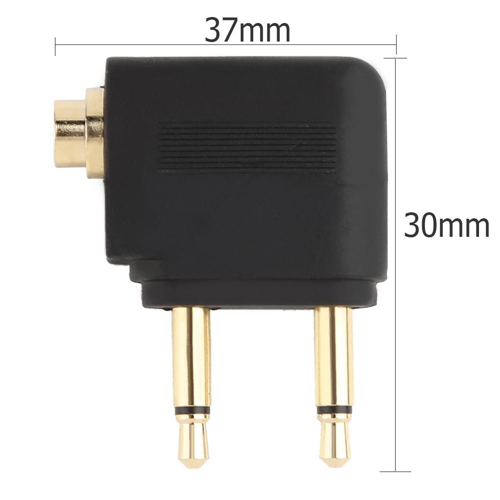 Headset Audio Connector 3.5mm Jack Airline Airplane Earphone Headphone Audio Adapter Accessories for Airplane Travel Headphone