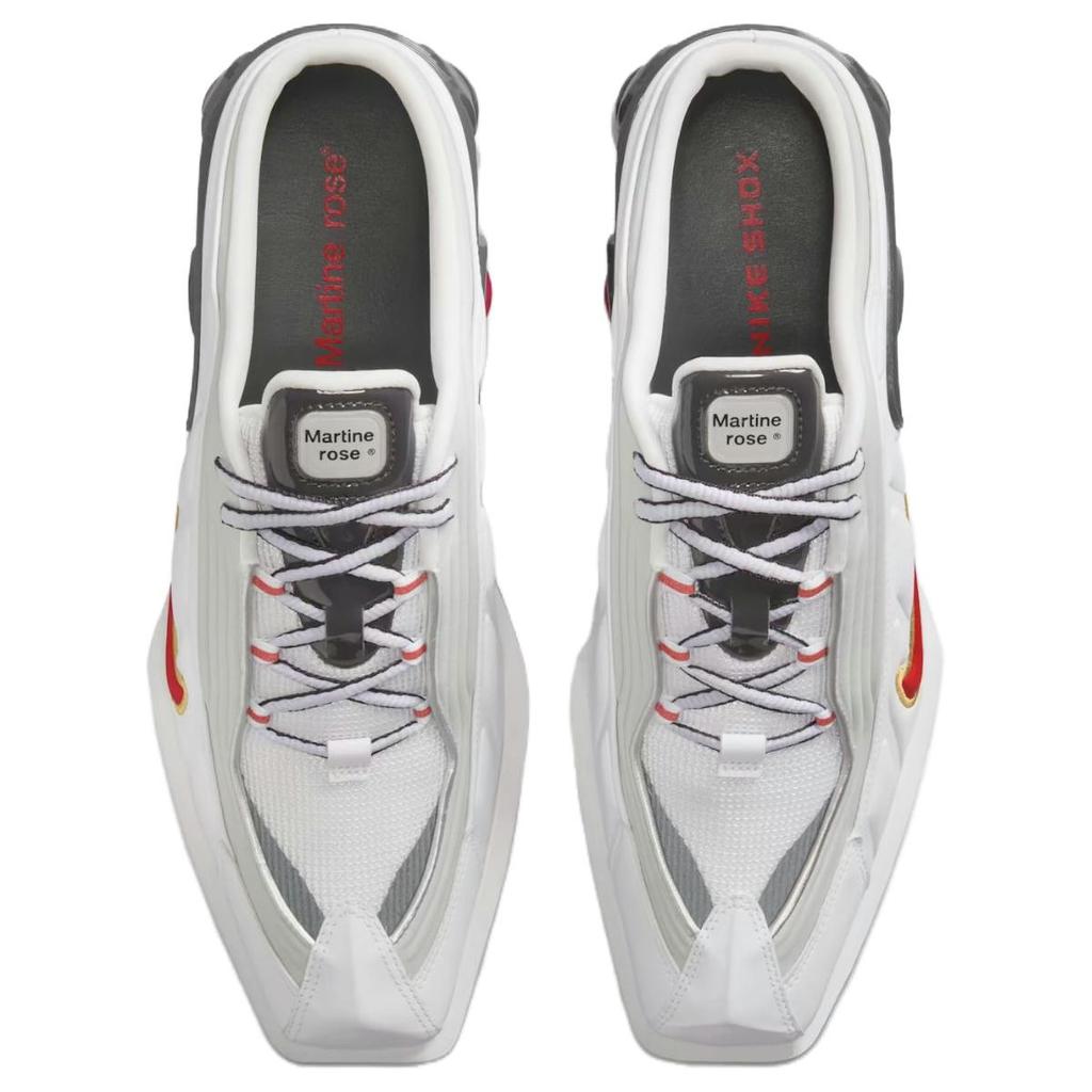 Nike Shox MR4 Mule Martine Rose Metallic Platinum Varsity Red Women's IM5420-100