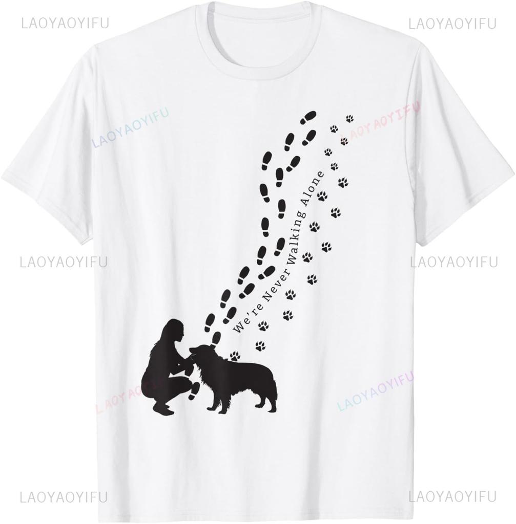 Dog Paw Print TShirt Fun Dog Pet Print Top  Cotton Men Clothing  Graphic T Shirts Camisetas Streetwear Vintage T Shirt