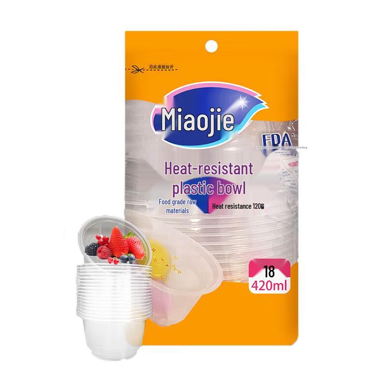 Miaojie Disposable Round Plastic Bowls