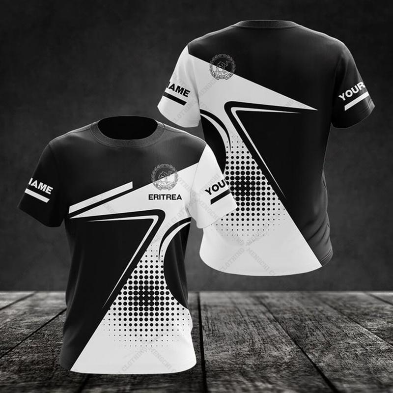 Customized Summer Casual Eritrea Flag Graphic T-shirts Men's Fashion E-Sports Jersey Soft Short Sleeve Tops Fast Dry Sportswear