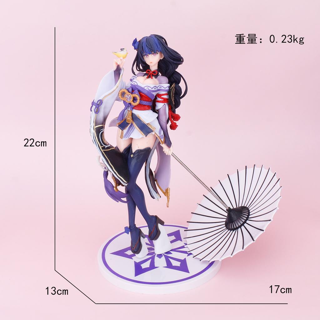 Genshin Impact Raiden Shogun Paimon Klee PVC Anime Figurine Set Collectible Toy For Fans Desk Home Decor Birthday Holidays Gift