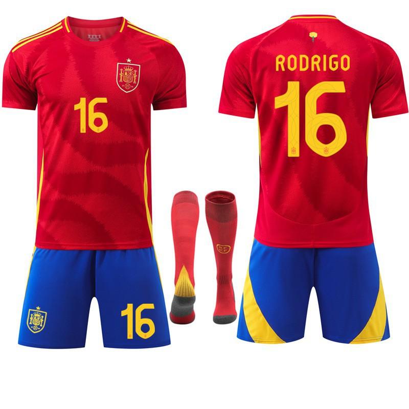 European Cup 7 Morata No. 19 Yamal 17 Nico Jersey Olmo Spanish Home Football
