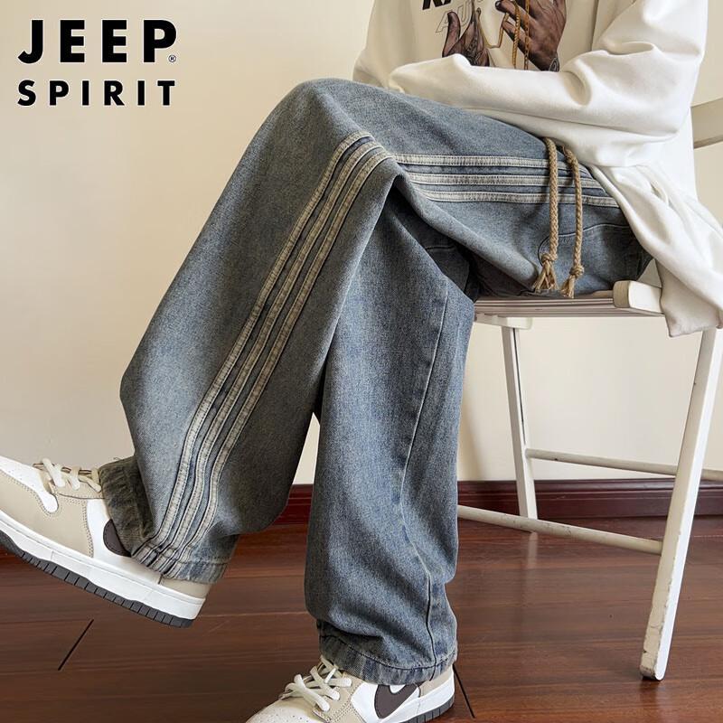 JEEP SPIRIT Men's Straight Loose Fit Jeans