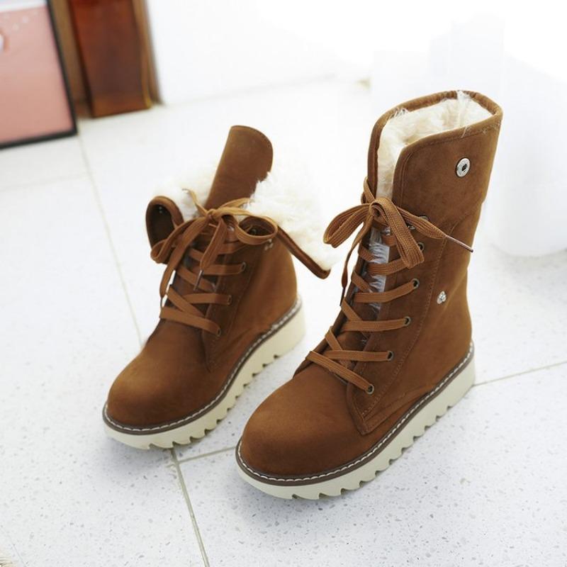 

Большой размер зимние новые толстоподошвенные бархатные утолщенные зимние ботинки женские теплые махровые полусапожки хлопковые туфли женские 43 коричневый