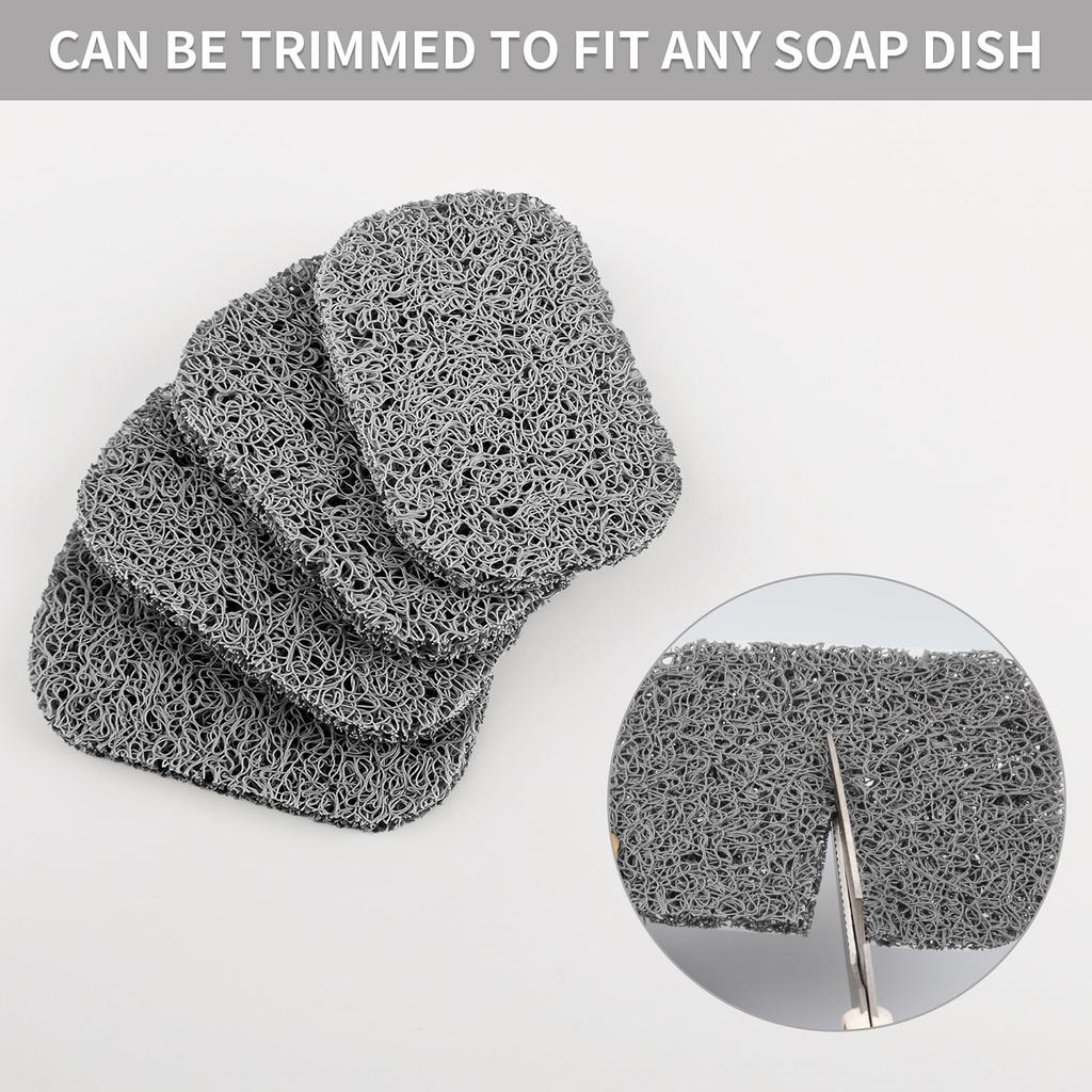 2PCS Soap Holder Pads, Non-Slip Soap Bar Savers Self-Draining Soap Lifting Pads for Soap Dish BPA-Free for Shower Kitchen
