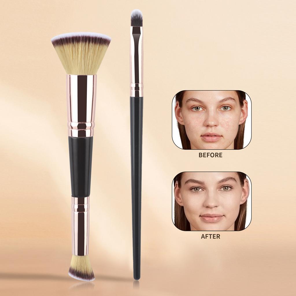 3 makeup brushes combined tongue foundation brush loose powder brush marble pattern mask brush silicone head tool now