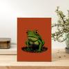 Retro Frog Wall Art Poster Retro Aesthetic Wall Decoration Red and Green Art Canvas Painting Bedroom Study