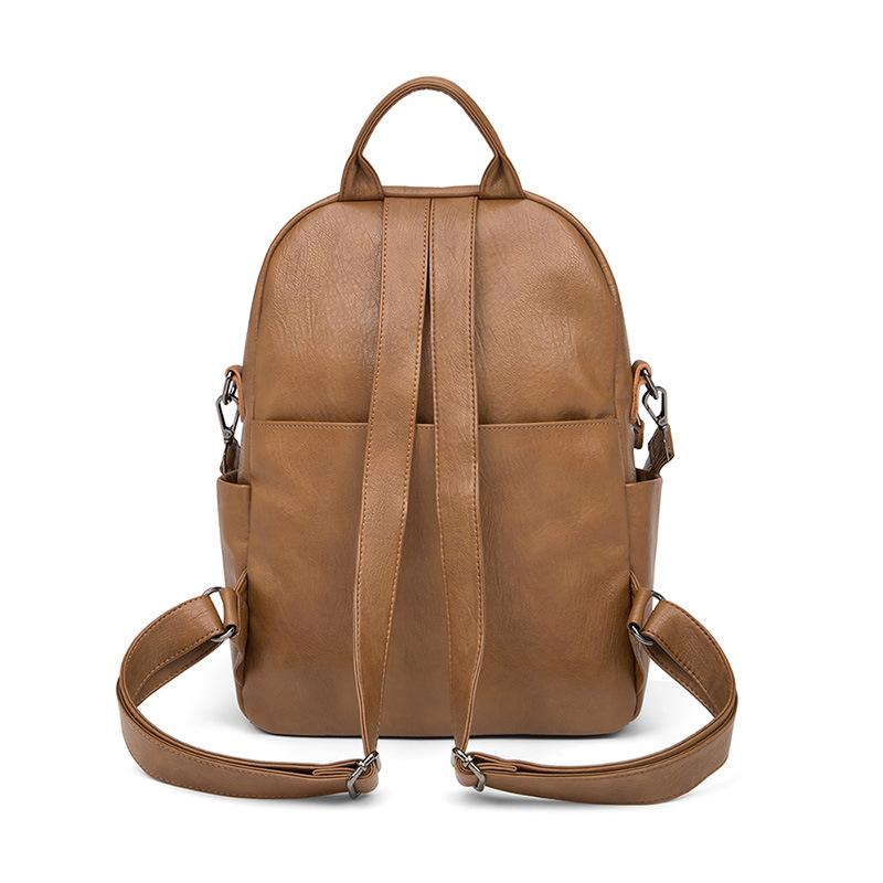 Torba na ramię z prawdziwej skóry dla kobiet. Nowy, modny plecak podróżny służbowy. Plecak komputerowy o dużej pojemności 14/15