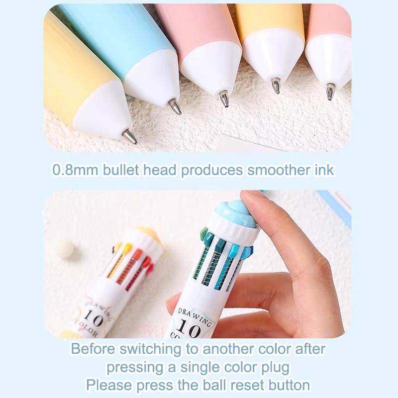 1Set 60 Color Cartoon Ballpoint Pens Soft Grip Press Multicolor Writing Pen For Drawing Writing Office School Supplie Stationery