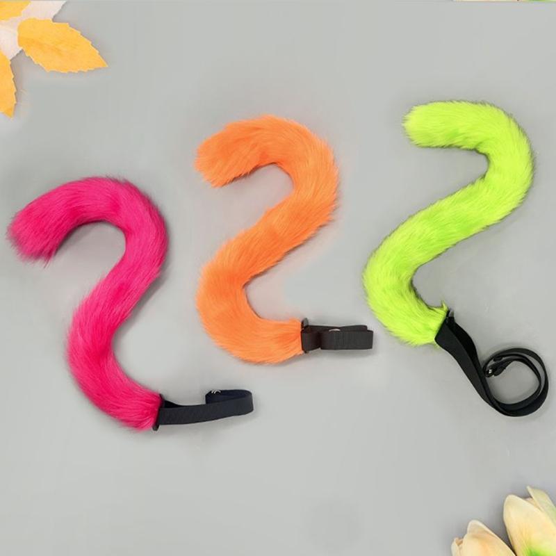 Furry Faux Furs Cats Ears Headbands Foxes Tail Animal Cosplay Costume Plush Alien Creature Costume Accessory for Roleplay Looks, Cosplay Gatherings,
