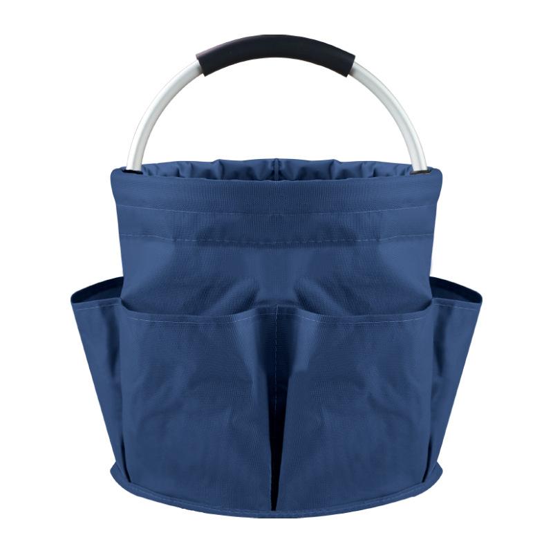 

[PLUM]17L Portable Garden Tool Storage Basket Large Capacity Multiple Pocket Folding Basket Outdoor Picnic Hand Basket Beach Bag Темно-синій