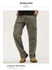 Men's Spring Elastic Waist Work Pants - Straight Leg, Loose Fit, Plus Size, Casual Long Pants for Middle-Aged and Elderly