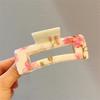 New Korean fashion Retro Hair Claws Clamp Hollow Geometric Square flower Pattern Ponytail Hair Grabbing Clips for Women