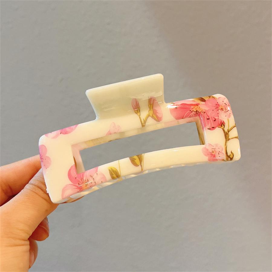 New Korean fashion Retro Hair Claws Clamp Hollow Geometric Square flower Pattern Ponytail Hair Grabbing Clips for Women