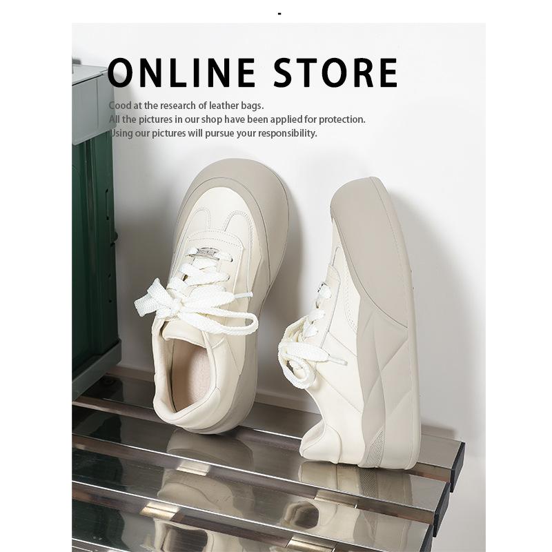 Ugly Cute Big Head Shoes Women 2025 Chinese New Year Korean Version Casual and Comfortable Sports Fluffy Muffin Platform Bread Little White Shoes Wome