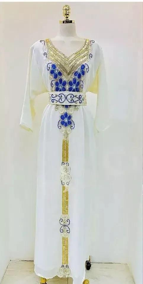 Farasha Hand Work Gown Dress Moroccan Long Dubai Stylish Abaya Kaftan