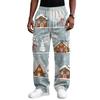 Men's Street Casual Loose Fit Comfortable Athletic Pants with Christmas Print