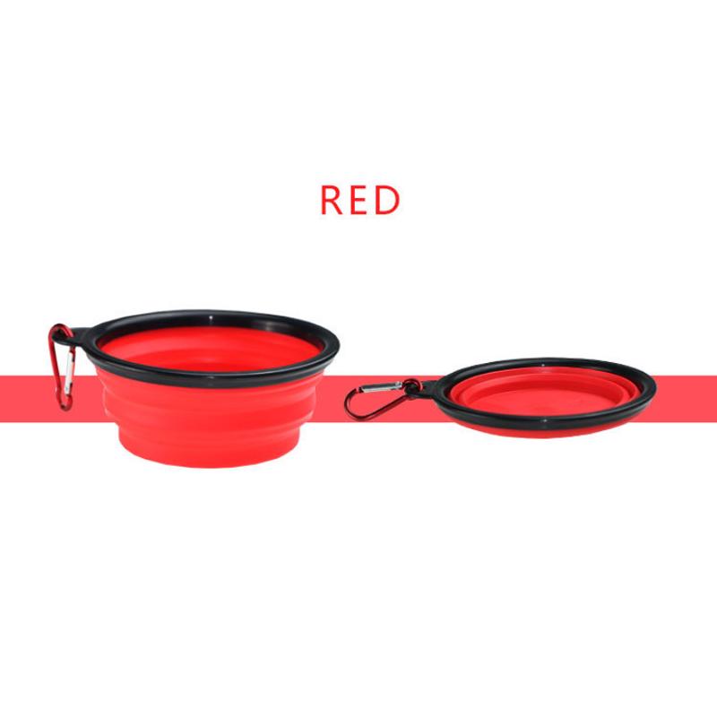 1PC Folding Silicone Dog Bowl Outfit Portable Travel Bowl For Dog Feeder Utensils Pet Accessories