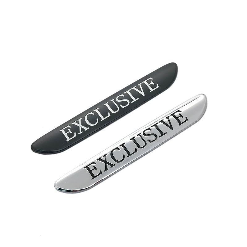 EXCLUSIVE Logo Car Styling Fender Body Side Stickers Emblems for Range Rover Sport A4 A8 AMG Trax Highlander Decal Accessories