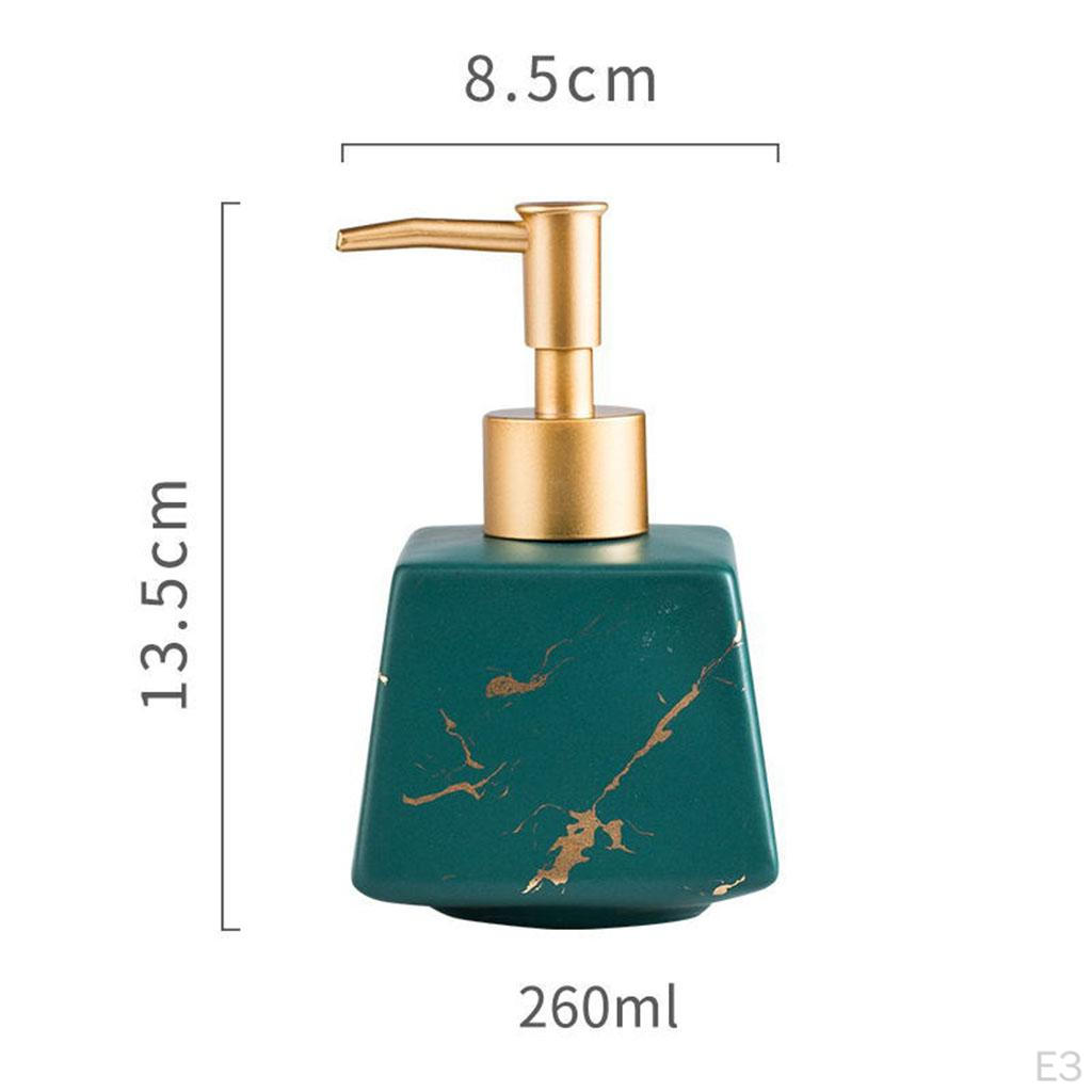 Bath Bathroom Accessories Ceramic Liquid Soap Dispenser 260ml Empty Pump Bottle Refillable