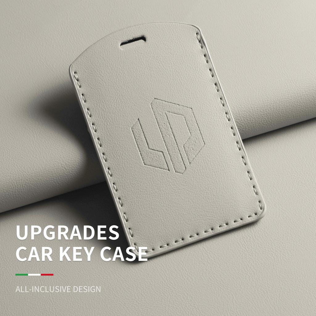 Original Car Color Leather Key Case Cover Fob For Leapmotor B01 C11 C16 C10 Car Keyless Remote Key Card Kit Protector Accessorie