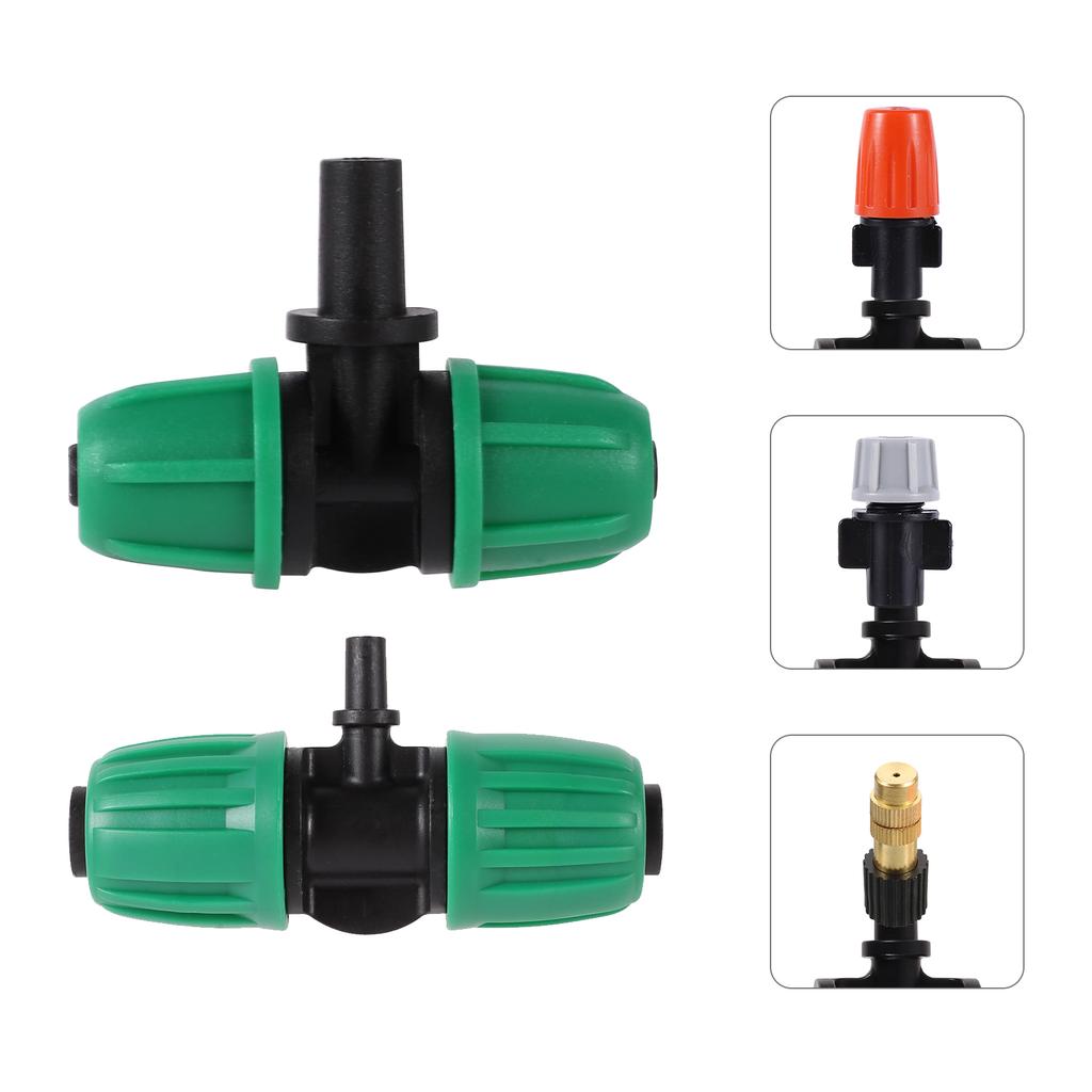 1/4" Pipe Plastic Locking Connector Barb Coupling Irrigation Connector Garden Watering Irrigation Diverter Pipe Fittings