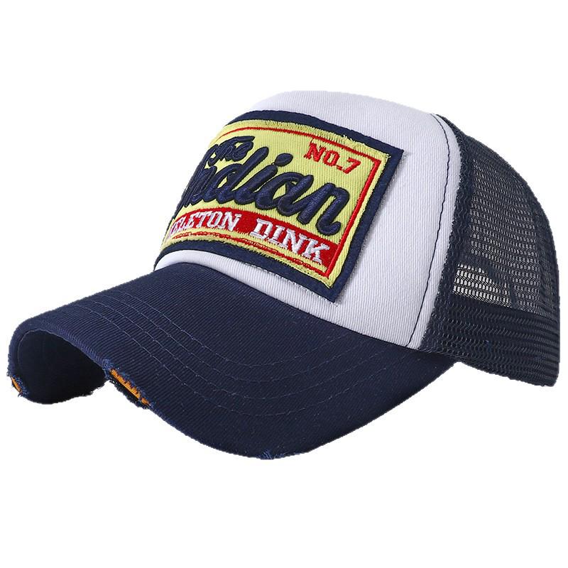 Unisex Mesh-Sonnenhut & Bestickte Baseballkappe Retro-Stil