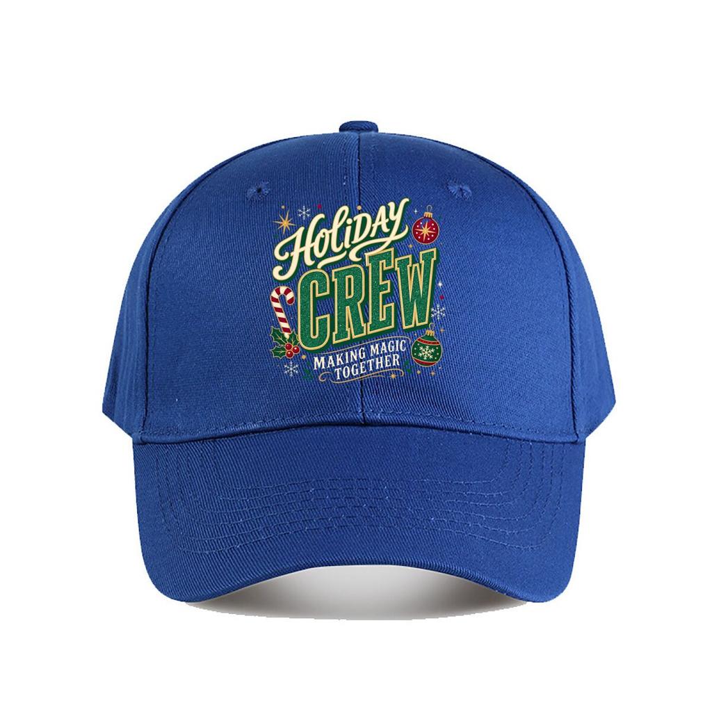 Festive Holiday Squad Memory Sparkle Baseball Cap Fashion Outdoor Sports Sunhat Unisex Snapback Cap Womens