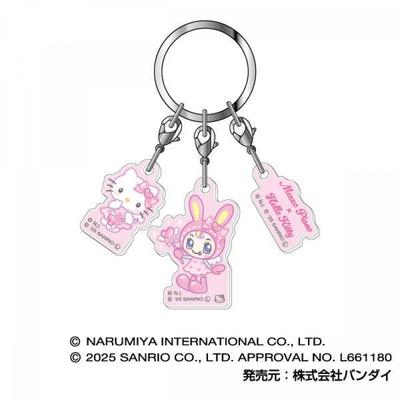SAnrio Mezzo PiAno X Hello Kitty  Triple Acrylic KeychAin 03 Angel A